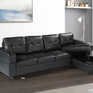 Soft PU with storage chaise in both sides